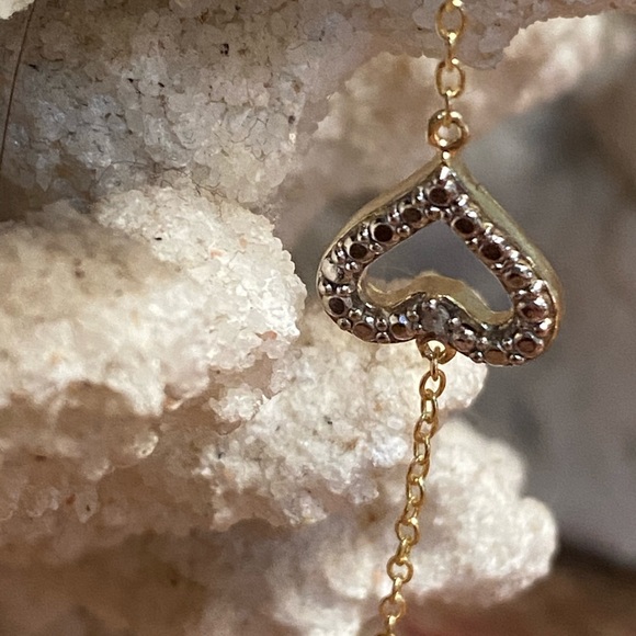 GT/Sterling Silver Diamond Accent Heart Necklace - Picture 1 of 3